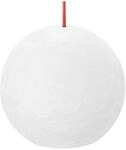 Bolsius Rustik Kugelkerze wolkiges wei&szlig;, Durchmesser: 7,6 cm