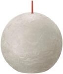 Bolsius Rustik Kugelkerze sandgrau, &Oslash; 7,6 cm