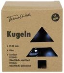 TrendLine Mini-Christbaumkugeln aus Glas &Oslash; 3,5 cm nachtblau 16 St&uuml;ck