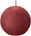 Bolsius Rustik Kugelkerze zartes rot, Durchmesser: 7,6 cm