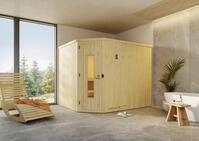 Weka Element-Ecksauna Varberg 4 HT mit isolierter Massivholzt&uuml;r