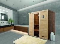Weka Massivholz-Elementsauna Kemi 2 mit Glast&uuml;r
