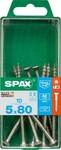 Spax Universalschrauben 5.0 x 80 mm TX 20 Senkkopf - 10 St&uuml;ck Edelstahl
