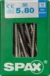 Spax Universalschrauben 5.0 x 80 mm TX 20 Senkkopf - 50 St&uuml;ck Edelstahl