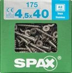 Spax Universalschrauben 4.5 x 40 mm TX 20 - 175 St&uuml;ck Edelstahl