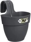 Elho Blumentopf zum H&auml;ngen Kunststoff anthrazit 20,5 x 24,1 x 26,5 cm Vibia Campana
