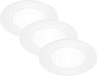 Di-Ka LED Einbauleuchte Slank 3er Set wei&szlig; &Oslash; 8,6 cm 3W, neutralwei&szlig;