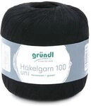 Gr&uuml;ndl H&auml;kelgarn 100 g schwarz