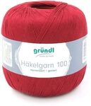 Gr&uuml;ndl H&auml;kelgarn 100 g rotbraun