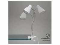 Briloner LED Klemmleuchte Grip weiß 28,5 x 7 cm warmweiß