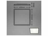 Di-Ka ultraflaches LED Panel Slim 42 x 42 cm schwarz mit Backlight
