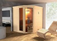 Weka Massivholzsauna Turku 1 Sparkomplettset mit Bio-Aktiv Saunaofen