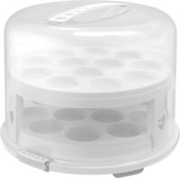 Rotho Tortenglocke Fresh XL mit Trays 26 cm inkl. zwei Eins&auml;tzen wei&szlig;