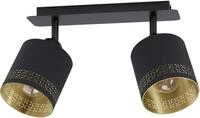Eglo 2er Spot Esteperra schwarz-gold 33,5 x 9 cm E27