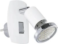 Eglo LED Steckdosenspot Mini 4 wei&szlig;, chrom