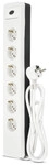 REV 6-fach Steckdosenleiste mit Schalter H05VV-F 1,4 m wei&szlig;