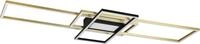 Trio Leuchten LED Deckenleuchte Irvine schwarz-messing 105 x 42 cm dimmbar