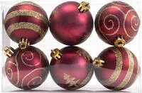 TrendLine Weihnachtskugeln bruchfest, langlebig &Oslash; 6 cm magnolienrosa 6 St&uuml;ck