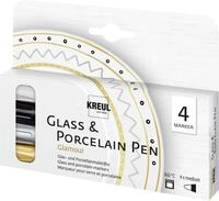 Kreul Glass & Porcelain Pen 4er Set Glamour