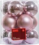 TrendLine Weihnachtskugeln bruchfest, langlebig &Oslash; 6 cm ros&eacute; 12 St&uuml;ck