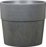Scheurich Pflanzgef&auml;&szlig; Groove &Oslash; 28 x 26 cm anthrazit-carbon