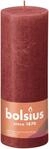 Bolsius Rustik Stumpenkerze zartes rot, H&ouml;he: 19 cm, &Oslash; 6,8 cm