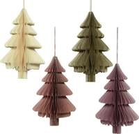 Kaemingk Weihnachtsh&auml;nger Baum aus Papier 15 cm
