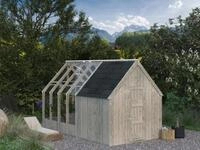 Palmako Ger&auml;teraum Emilia 240 x 187 cm 4,0 m&sup2; passend zu Gew&auml;chshaus Emilia