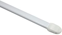 Gardinia Vitragestange flachoval wei&szlig;, &Oslash; 11 mm, ausziehbar 30 - 50 cm