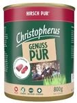 Christopherus Pur Hundenassfutter Single Protein getreidefrei 800 g Hirsch