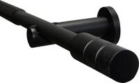 Gardinia Gardinenstangen-Set Kreta 1-Lauf &Oslash; 16-19 mm schwarz-matt 190 cm - 340 cm