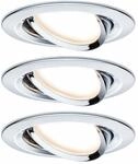 Paulmann LED Einbauleuchte Nova 3er Set chrom &Oslash; 8,4 cm dimmbar GU10