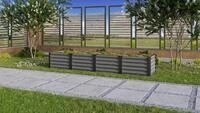 Vitavia Hochbeet Meta 65 x 245 x 40 cm granit schwarz