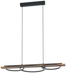 Eglo LED Pendelleuchte Boyal schwarz holz 101 x 110 cm warmwei&szlig; dimmbar