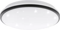 Eglo LED Deckenleuchte Marunella-S schwarz wei&szlig; &Oslash; 34 cm mit Kristalleffekt
