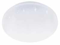 Eglo LED Deckenleuchte Frania-S weiß Ø 31 cm neutralweiß mit Kristalleffekt