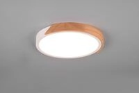 Trio LED-Deckenleuchte Jano &Oslash; 31,5 cm warmwei&szlig; naturholz dimmbar