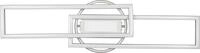 Reality Leuchten LED Deckenleuchte Twister nickel