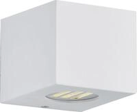 Reality Leuchten LED Au&szlig;en-Wandleuchte Cordoba wei&szlig; matt Up- & Downlight