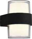 Reality Leuchten LED Au&szlig;en-Wandleuchte Molina anthrazit Up- & Downlight
