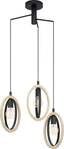 Eglo 3er Pendelleuchte Basildon schwarz-braun &Oslash; 61,5 cm E27, max. 60 W