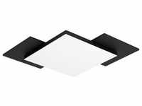 Eglo LED Deckenleuchte Tamuria weiß-schwarz 28,5 x 28,5 cm warmweiß