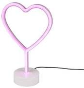 Reality LED Tischleuchte Heart 30 x 20 cm warmwei&szlig; rosa