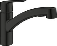 Grohe Quickfix K&uuml;chenarmatur START schwarz matt mit Handbrause