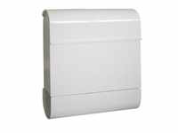 TrendLine Briefkasten Gong mit Zeitungsbox weiß 41 x 37.2 x 11.2 cm