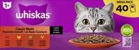 Whiskas Klassische Auswahl Katzennassfutter Adult 40 x 85 g Gefl&uuml;gel in Sauce