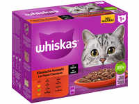Whiskas Multipack klassische Auswahl in Sauce Katzenfutter 12 x 85 g...