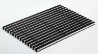 ACO Schuhabstreifermatte Alu schwarz, mit Gummistreifen, 60 x 40 cm
