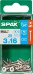 Spax Universalschrauben 3.0 x 16 mm TX 10 Senkkopf - 25 St&uuml;ck Edelstahl