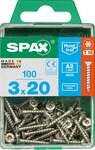 Spax Universalschrauben 3.0 x 20 mm TX 10 Senkkopf - 100 St&uuml;ck Edelstahl